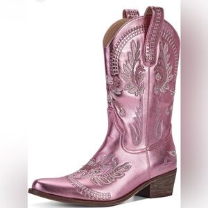 Stavlov Pink Cowgirl Boots Size 7